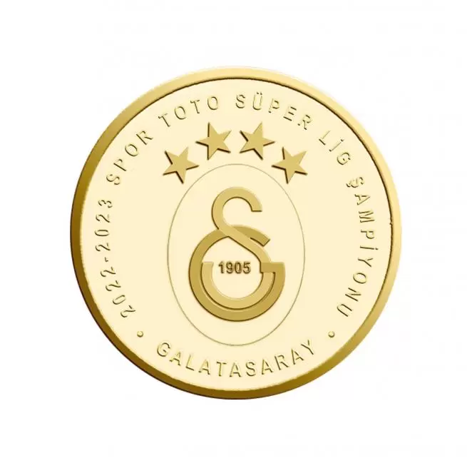 Galatasaray's 23rd Championship Gold Plated Silver Commemorative Coin
