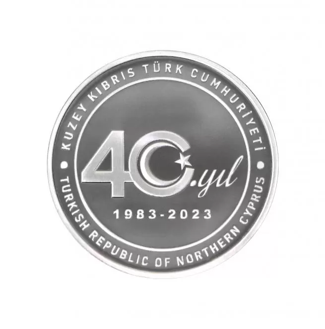 KKTC'nin Kuruluşunun 40.Yılı Gümüş Hatıra Parası